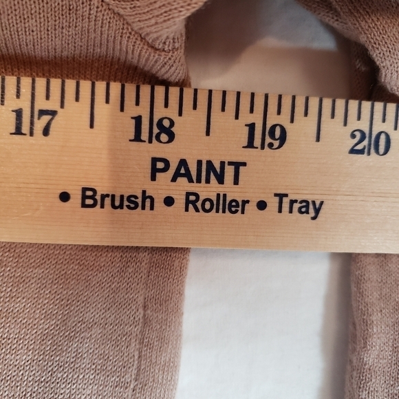 Loft Tan and White Cardigan With Pockets Sz S - Picture 11 of 12